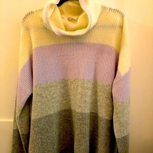 Splendid Stripe Funnel Neck Sweater